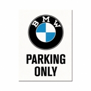 Magnet 6x8cm BMW - Kun parkering hvid