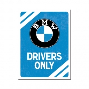 Magnete 6x8cm BMW - Solo driver blu