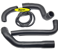 Radiator hoses (set), matte black, BMW BMW K100-K100RS-K100RT-K100LT