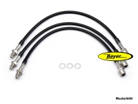 Stainless-steel braided brake hose (3-piece) Inox, R100CS from 1981