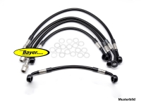 Stainless-Steel Brake Line Set front and rear, BMW K1100LT from 08/93 ABS II