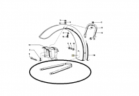 Retaining bracket down for mudguard, BMW R2V Boxer models