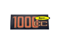 Sticker voor batterijdeksel 1000cc rood / goud