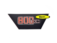 Decal per coperchio batteria 800cc rosso / argento