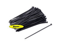 Cable ties 140mm, black 3,5mm wide