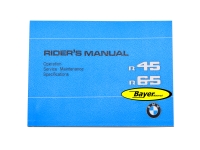 Manual del propietario inglés BMW R45 R65 a 09/80