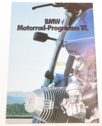 Folleto original de BMW - motocicletas BMW 1981