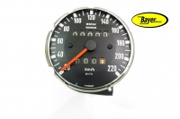 Tachimetro originale BMW, W711, cifre bianche, barre larghe, modelli boxer BMW R2V obsoleti