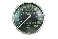 Originele BMW snelheidsmeter, W773, W1.1244, groene cijfers, met mijlen- en KM-weergave, gereviseerd, BMW R2V boxermodellen