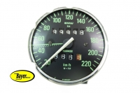 Original BMW speedometer, W737, grønne tal, overhalet, BMW R2V Boxer modeller