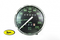 Original BMW speedometer, W773, grønne cifre, overhalet, BMW R2V boxer modeller