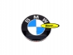 BMW plaque 70mm with chrome rim and 2 guide pins