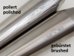 Gunball dual muffler Stainless Steel, BMW Paralever models brushed