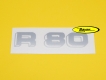 Sticker pour cache batterie argent BMW R80 Monolever