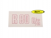 Sticker R 80 G/S, red, BMW R80G/S